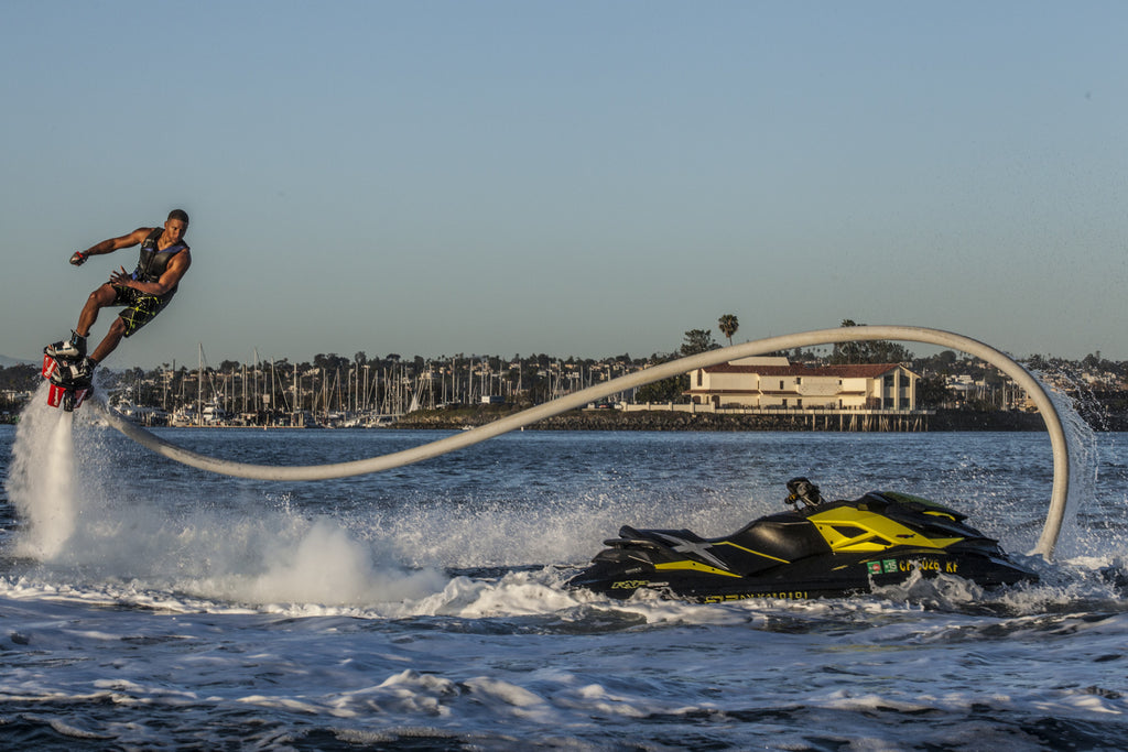 Flyboard and jet ski